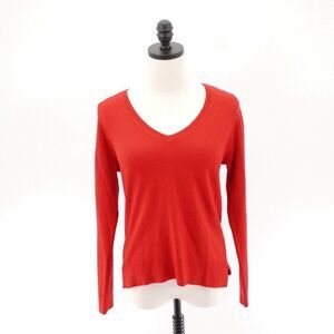 New York & Company Red V-Neck Medium Acrylic Pull Over Sweater‎